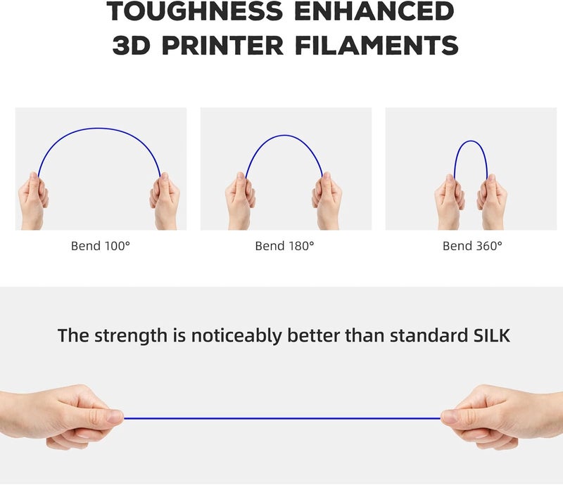 FLASHFORGE خيوط PLA بقطر 1.75 مم، خيوط طابعة ثلاثية الأبعاد 1 كجم (2.2 رطل) بكرة، دقة أبعاد +/- 0.02 مم، خيوط الطباعة ثلاثية الأبعاد سهلة الاستخدام وتناسب معظم طابعات FDM ثلاثية الأبعاد (زرقاء) - Image 4